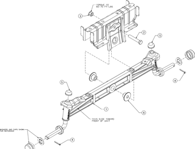 Front Axle Diagram and Parts List for XT2-LX46KH (13YQA1CT010)(2016) Cub Cadet Lawn Tractor